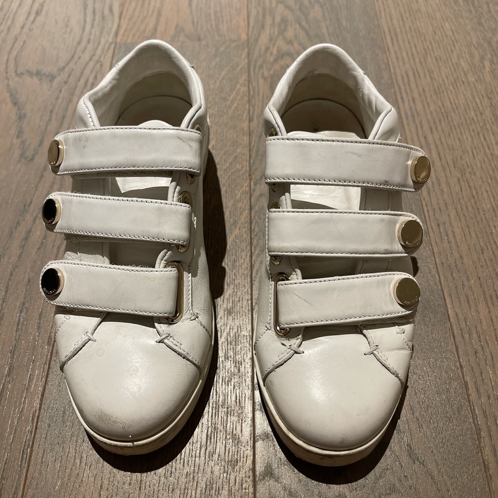 Jimmy Choo Leather Velcro Sneakers